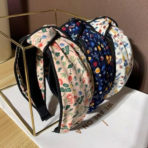Women Summer Bohemia Beach Headband New Girls Floral Printed Knot Bow Hair Band Hair Accessories Lady Headpiece