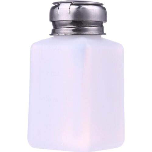 Empty Pump Liquid Alcohol Press Nail Polish Remover Cleaner Bottle Dispenser Make Up Refillable Container Nail Bottle