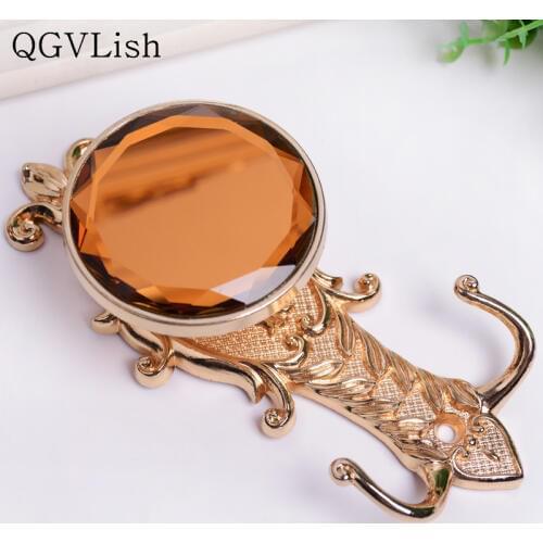 QGVLish 2Pcs Crystal Curtain Hooks Coat Hanger Curtain Accessories Tieback Buckles Tassel Tower Brush Holder Curtain Holdback