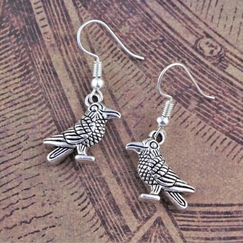 Raven Earring Gothic Jewellery Crow Gifts Bird Earrings Corvid Jewelry Goth Gifts