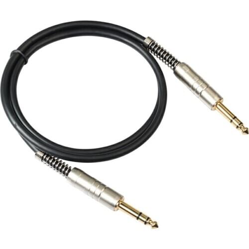 6.35mm Male To Male Stereo Audio Cable With Metal Housing For Electric Guitar Microphone Power Amplifier Sound Combination