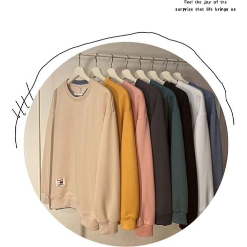 Couple Harajuku Sweatshirt Tracksuit Sports Hoodies 2021 Autumn Japanese Street Casual Loose Trendy Minimalist Essentials Jumper