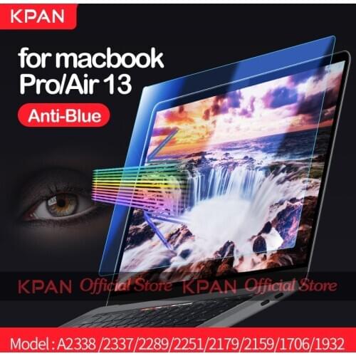KPAN Anti-blue Flexible Glass Film screen Protector For macbook Air Pro 13 M1 A2338 2337 2289 2251 2179 2159 1932 1989 1708 1706
