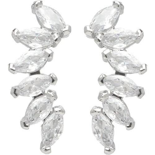 Bettyue New Arrival Noble Wing Shape Earring For Female Shiny Jewelry Fashion Banquet Cute Zirconia Decoration Fancy Gift