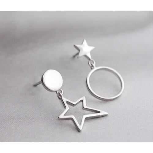 REETI New Hot Fashion 925 Sterling Silver Star Earrings for Women Girls Gift Fashion Statement Jewelry korean earrings