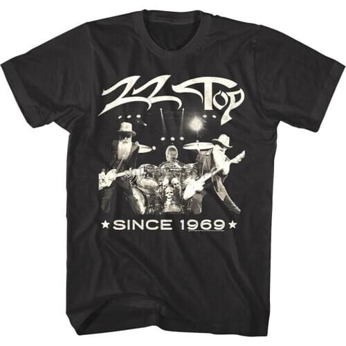 ZZ Top Live Since 1969 Mens T Shirt Vintage Photo Rock Band Concert Tour Merch