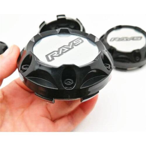 4pcs 68mm Wheel Center Hubcaps for Rays Car Styling 64mm Rims Emblem Cover