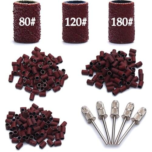 100pcs 80''/120''/180" Nail Art Sanding Bands Gel Polish Remover Tool Accessory for Electric Nail Machine Nail Drill Bits