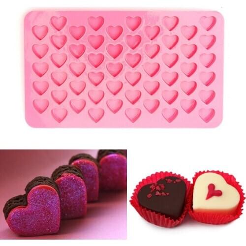 55 Heart Cute Shape Ice Cube Mold Cooking Tools Silicone Fondant Paste Mold Decoratepolymer Clay Resin Candy Cake Super Sculpey