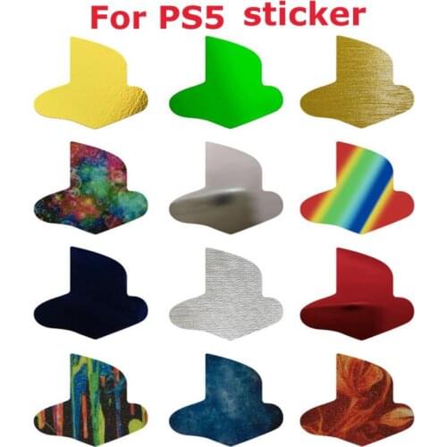 9PC For PS5 Host Electroplated Colorful Logo Skin Sticker Decal Film Accessories For PlayStation 5 Console Controller Shell