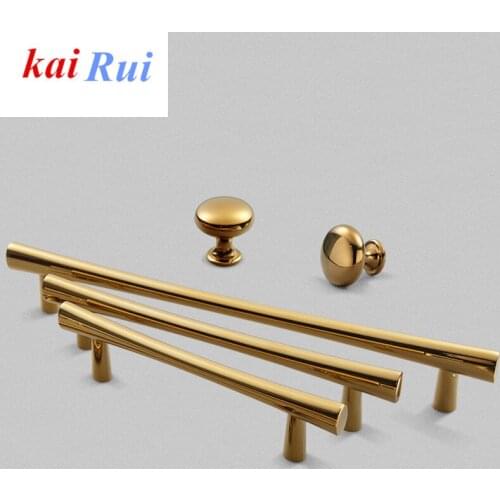 American Gold Plated Zinc Alloy Furniture Handle Kitchen Cabinet Handles and Knobs Drawer Pulls Kitchen Cupboard Handles