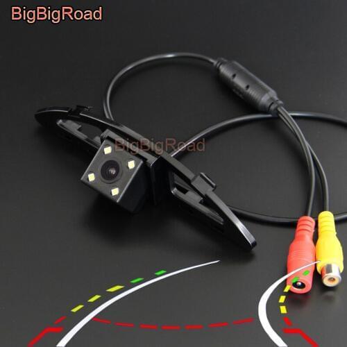 BigBigRoad Car Intelligent Dynamic Trajectory Tracks Rear View Backup Camera For honda City 2008 2011 2012 2014 Night Vision