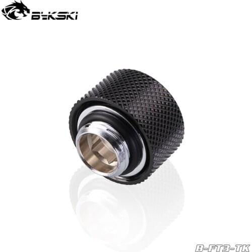 Bykski 10x16mm Hose Tube Hand Compression Fittings,Black,Red,White,Gold,Silver, Blue G1/4 ",B-FT3-TK