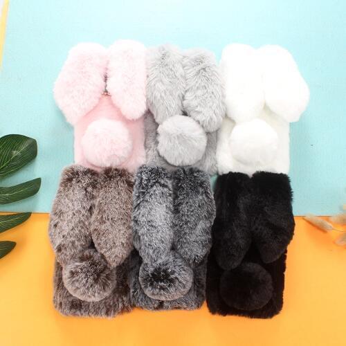 Rabbit Fur Cases For Asus Zenfone ZC600KL ZE620KL ZS620KL ZC600KL ZD553KL ZC520KL ZE554KL ZC554KL GO 4 Max Selfie Pro 5 Lite 5z