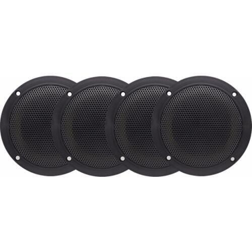 320Watts 4 inch 2 Way Black Marine Boat Waterproof Speakers for Outdoor Marine Boat SPA UV-Proof Outdoor Music Speaker