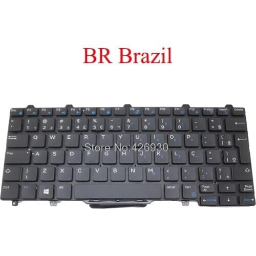 BR Keyboard For DELL For Latitude 7350 E5250 E5270 E7250 E7270 E7450 E7470 3160 3150 Brazil PK1313DK3A36 SG-63200-40A 0F6F02 new