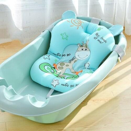 Cartoon Baby Shower Bath Tub Pad Non-Slip Bathtub Mat Newborn Safety Security Bath Support Cushion Soft Pillow Dropshipping
