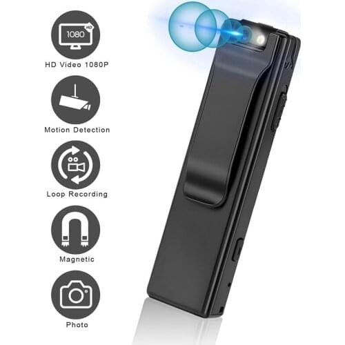 Mini Digital Camera Body Video Recorder Motion Activated Nanny Small Cam Tiny Security HD Camcorder for Home Recording Office