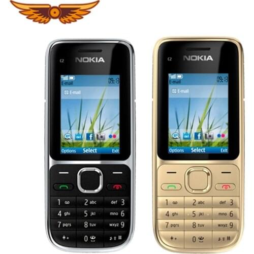 C2-01 Original Unlocked Nokia C2-01 1020mAh 3.15MP 3G Support Russian Keyboard & Aracbic keyboard & Hebrew keyboard Cellphone