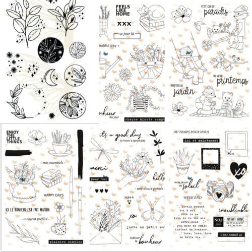 French flower Clear Stamp Transparent seal for DIY scrapbooking/Card Making c600