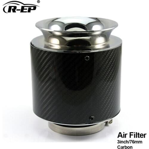 R-EP CARBON Air Filter 3INCH Universal Supercharger Hood AIR Intake Carro Cars Kit filtro de ar esportivo Turbocharger Cartridge