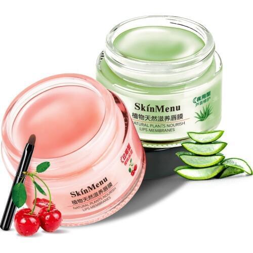 Aloe Moisturizing Lip Mask Hydrating Nourishing Exfoliating Anti-Drying Cherry Essence Lip Membrane Lip Balm