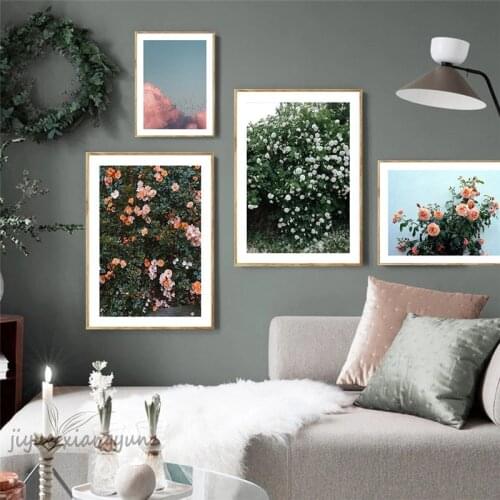 Modern Nordic Nature Fresh Plant Poster Colorful Flower Wall Art Canvas Painting Home Decor Printing Design Bedroom Decor