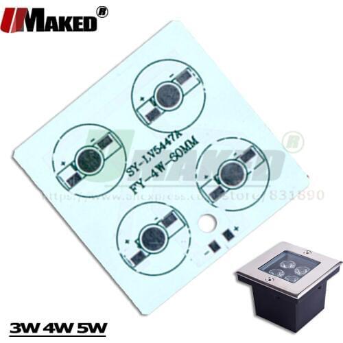 LED PCB 3/4/5W RGB Floodlight Aluminum Plate Heatsink High Power PCB Plate For LED light Outdoor Light Landscape Floodlight Lamp