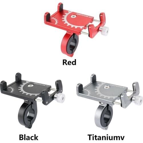 Universal Buckle Pull Nonslip Cellphone GPS Handlebar Bracket Stand Aluminum Alloy Bike Bicycle Motorcycle Mobile Phone Holder