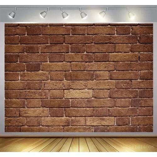 Brown Brick Wall Grunge Old Room Decor Baby Shower Vinyl Baby Pet Toy Portrait Photo Backgrounds Photo Backdrops For Photophone