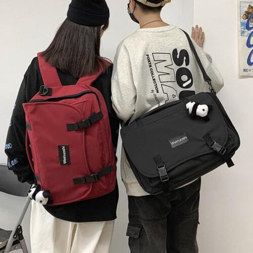 Big Capacity Multifunctional Men Backpack Laptop 15.6 Solid Crossbody Bags High School Travel Bag Teen College Student Bagpack