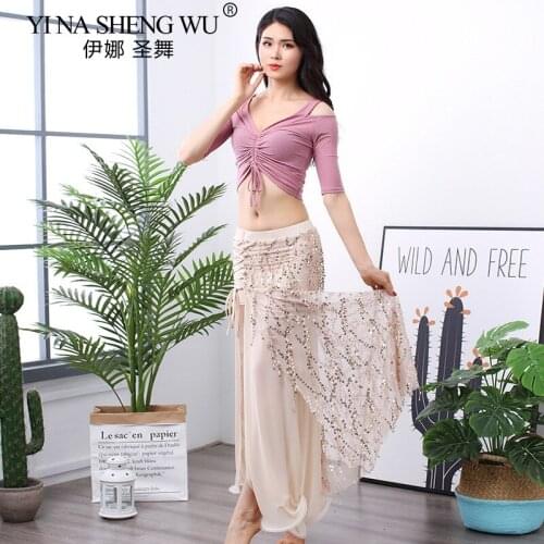 Fashion New Style Belly Dance Clothes Sexy Sequin Fringed Skirt Belly Dance Practice Clothes Adult Female Performance Clothing