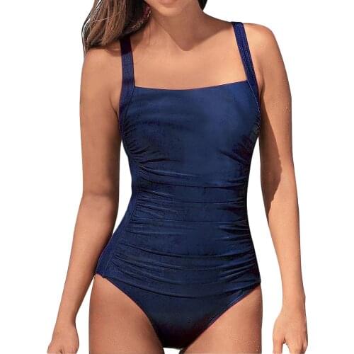 Womens 1 Piece Swimsuits 2021 Women Swimsuit One-Piece Swimwear Push Up Bathing Suit Vintage High Cut Bodysuit Beach Wear