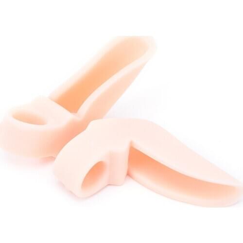 1Pair Silicone Thumb Bunion Regulator Valgus Protector Adjuster Hallux Valgus Guard Feet Foot Fingers Two Hole Toe Separator