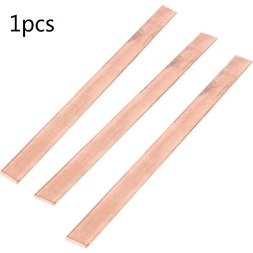 1 pcs 99% Pure Copper Copper Strip Red Copper Pad Copper Foil Copper Plate Bar DIY CNC Material 5*20*250mm