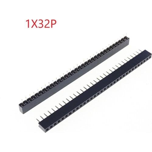 1000pcs 1x32 P 32 Pin 2.0 mm PCB Female Header Pin Headers Single row Straight Through Hole Insulator height 4.30mm Rohs Reach