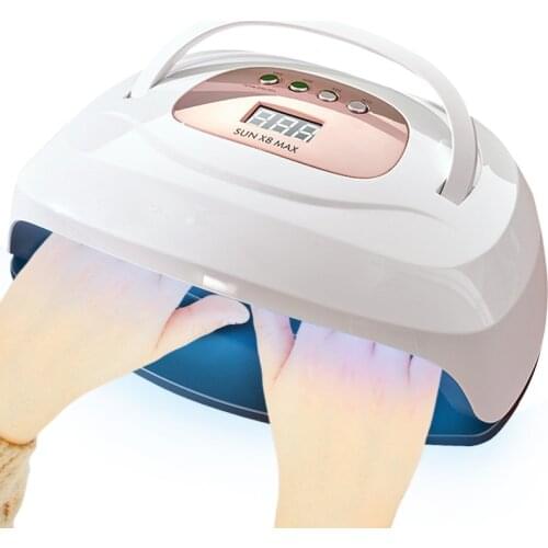 114W Portable UV LED Nail Lamp Compact Gel Nail Dryer Big Room For Two Hands Curing Light Professional Manicure Pedicure Tool