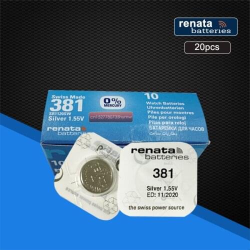 20pack Renata Silver Oxide 381 SR1120SW Watch Battery 1120 1.55V 381 renata 1120 battery