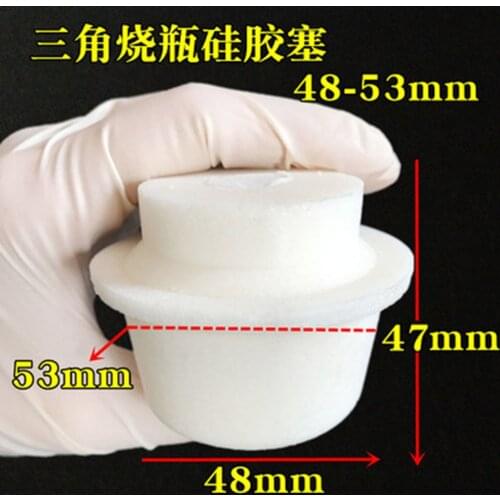 5pcs Silicone Stopper for Erlenmeyer Conical Triangle Flask Upper Diameter 53mm * Lower Diameter 48mm