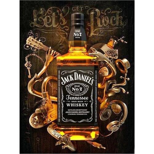 Diy 5d Full Diamond Embroidery Diamond Painting Bottled Whiskey Liquor Spectrum Cross Stitch Handmade Furniture Hobby Gift