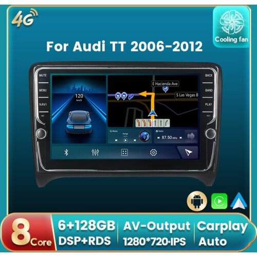 Android 11 Eight Core 4G LTE DSP RDS Car Radio Auto Multimedia DVD Player For Audi TT 2006-2012 GPS Navi Auto carplay IPS BT