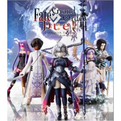 Anime 5pcs/set Third bomb Fate Grand Order Jeanne D'Arc Saber Ruler Scathach Mash 10CM PVC Action Figure vol.3 Collection Model