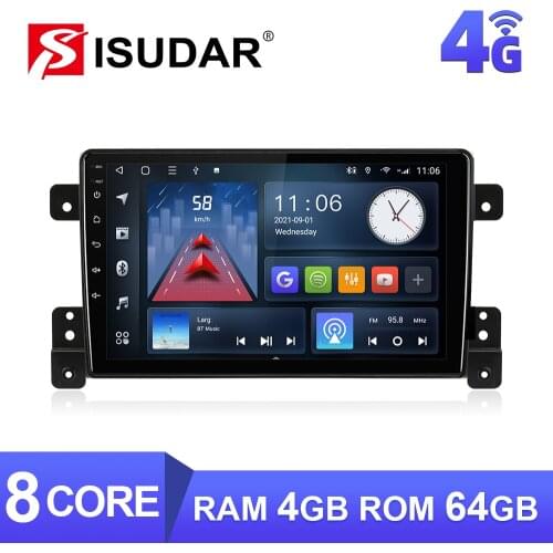 ISUDAR V57S Android Car Radio For Suzuki Grand Vitara 3 2005-2015 Multimedia Player GPS Stereo System DVR Camera 4G FM No 2 Din