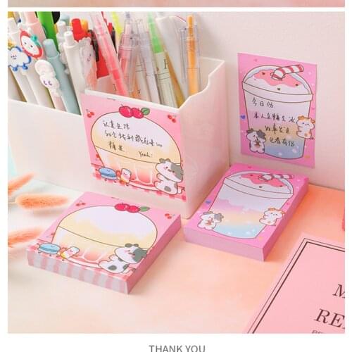 80 Sheets Student Girl Memo Pad Can Tear Up N Times To Paste The Message Sticky Note Sticky Tabs Cute Note Pad Memo Notes