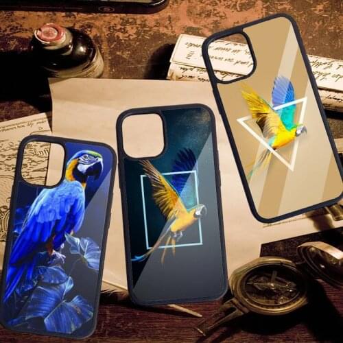 Parrot Phone Case PC for iPhone 11 12 pro XS MAX 8 7 6 6S Plus X 5S SE 2020 XR