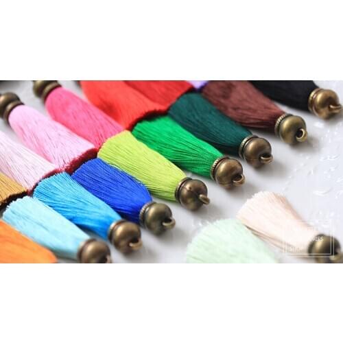 Dailylike Vintage Polyester Cotton Ice Silk Bronze Cap Tassel Trim DIY Sewing Curtains Accessories DIY Home Wedding Decoration