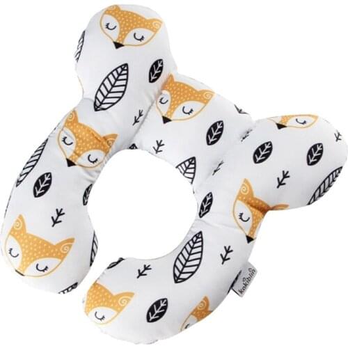 D55E Baby Soft Cotton Travel Pillow Infant Head Neck Support Cushion Stroller Headrest Protection for Car Seat Pushchair