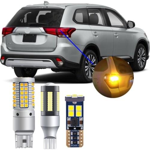 For Mitsubishi Outlander 2016 2017 2018 2019 2020 2021 Led Exterior Light Bulbs Rear Turn Signal Backup Reversing License Plate