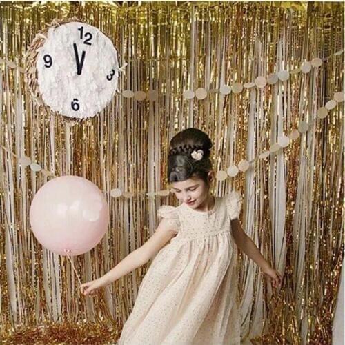 2pcs/lot 200*100cm rain curtain decoration flower Christmas celebration party layout camera background rain wire curta