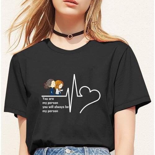 Women Greys Anatomy Youre My Person T-Shirt Tops Summer Vintage Short Sleeve Women Tshirt graphic Tees Tumblr